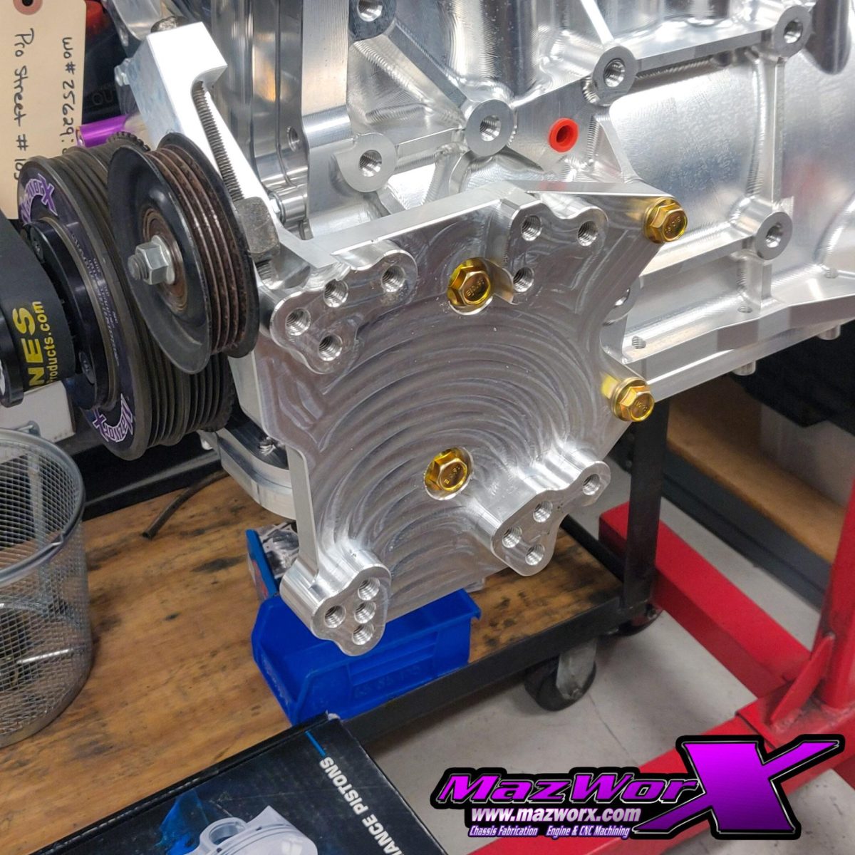 Mazworx SR20 RWD Billet AC Compressor Bracket Kit
