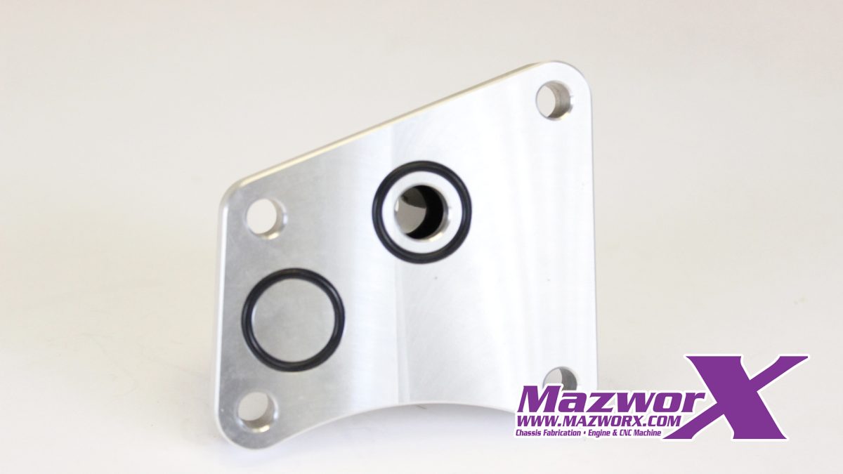 Mazworx SR20DET RWD Oil Block Adapter, Single Port