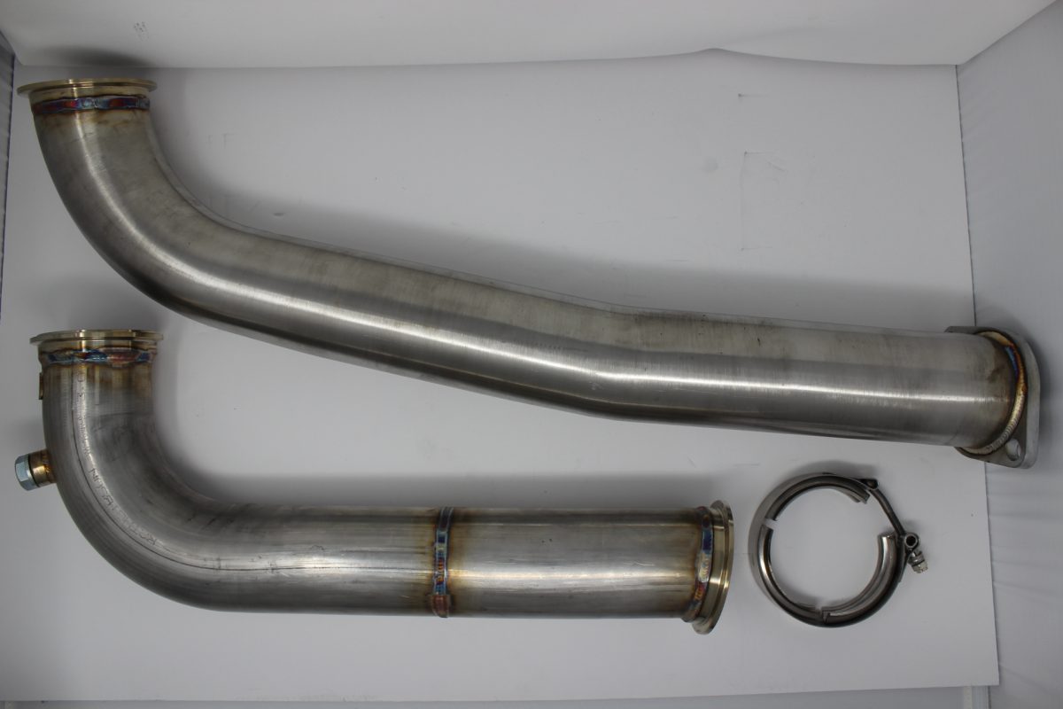 Mazworx 3" Downpipe Assembly, Mazworx SR20 RWD Exhaust Manifold G25-G35
