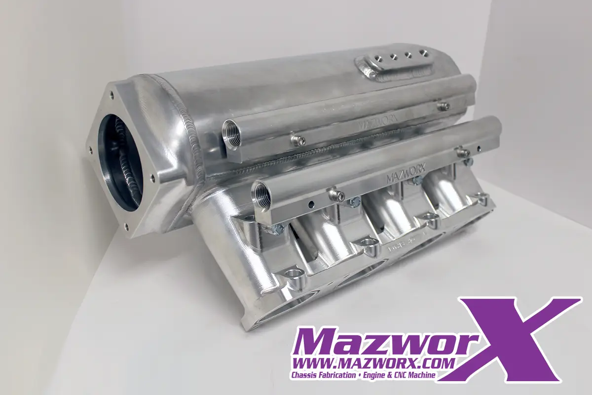 Mazworx Billet SR20VE Race Intake Manifold Assembly for 12 Injectors Mazworx Billet SR20VE Race Intake Manifold Assembly for 12 Injectors